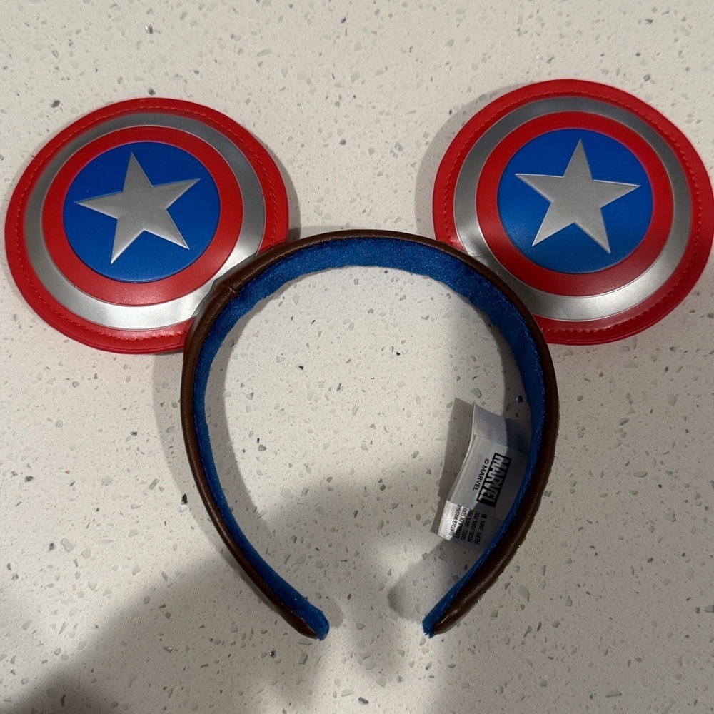 Authentic Disney Marvel Ears Captain America flag 🇺🇸 super hero unisex - Picture 3 of 7